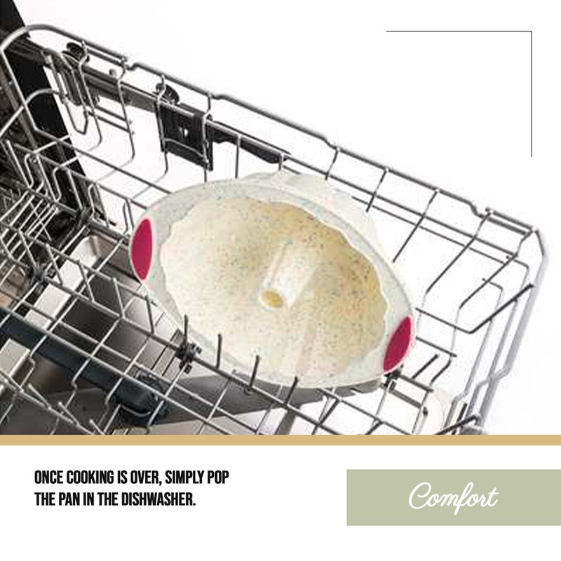 Trudeau 5118558 Structure Fluted Cake Pan Silicone Bakeware, Medium, Confetti White - Image 4